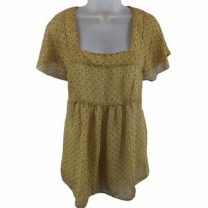 Oh Baby by Motherhood Sheer Overlay Square Neck Tunic Sz L